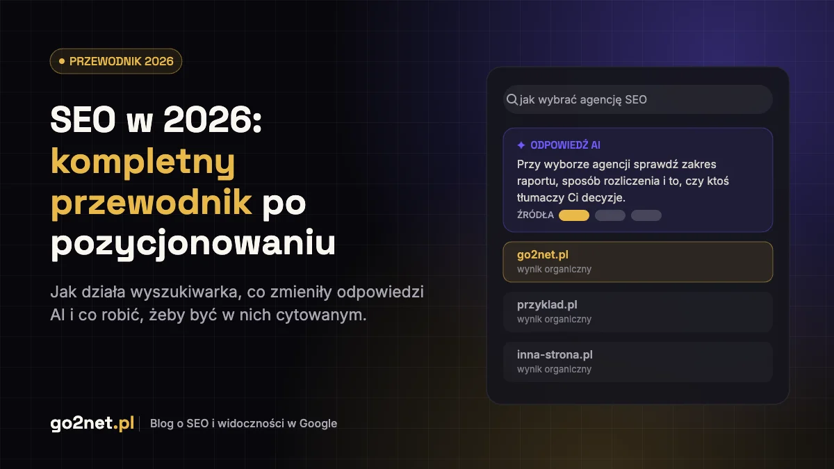 SEO w 2026 – kompletny przewodnik po pozycjonowaniu w erze AI