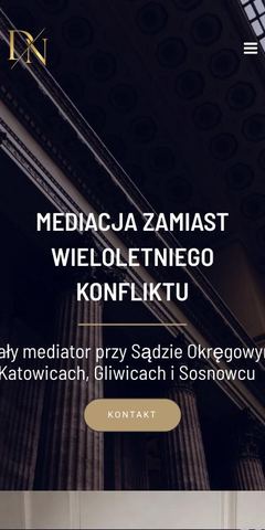 Strona internetowa Dominika Anna Nowak - mediacje sądowe, katowice i sosnowiec - widok na telefonie
